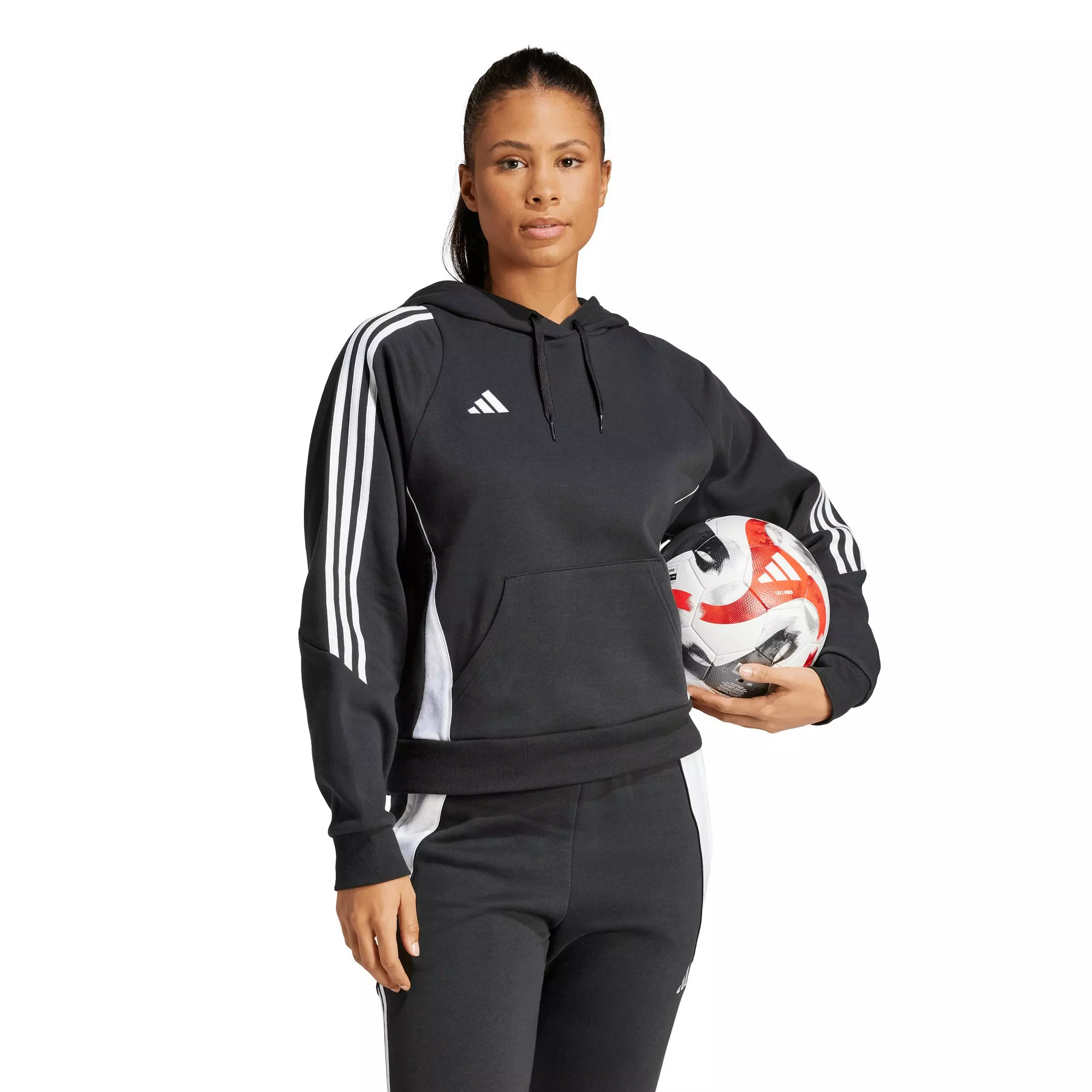 adidas Women's Tiro 24 Soccer Sweat Hoodie -Black - BLACK