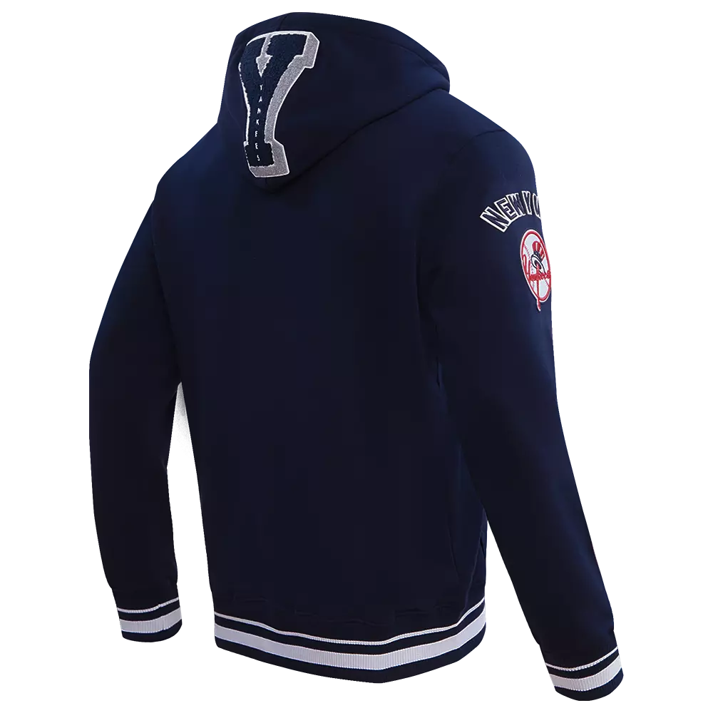 Pro Standard Men's MLB New York Yankees Mashup Rib PO Hoodie -Navy - NAVY