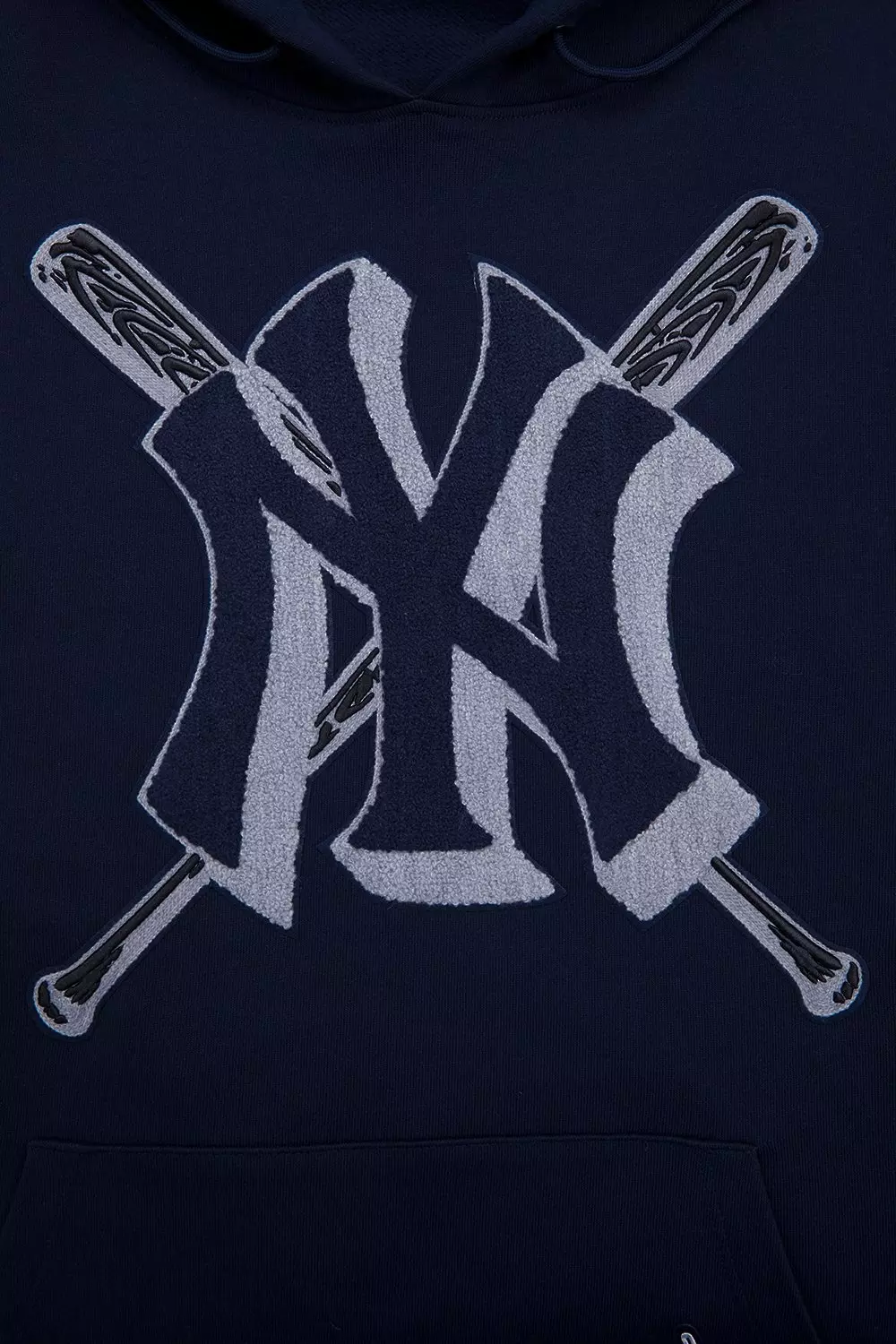 Pro Standard Men's MLB New York Yankees Mashup Rib PO Hoodie -Navy - NAVY