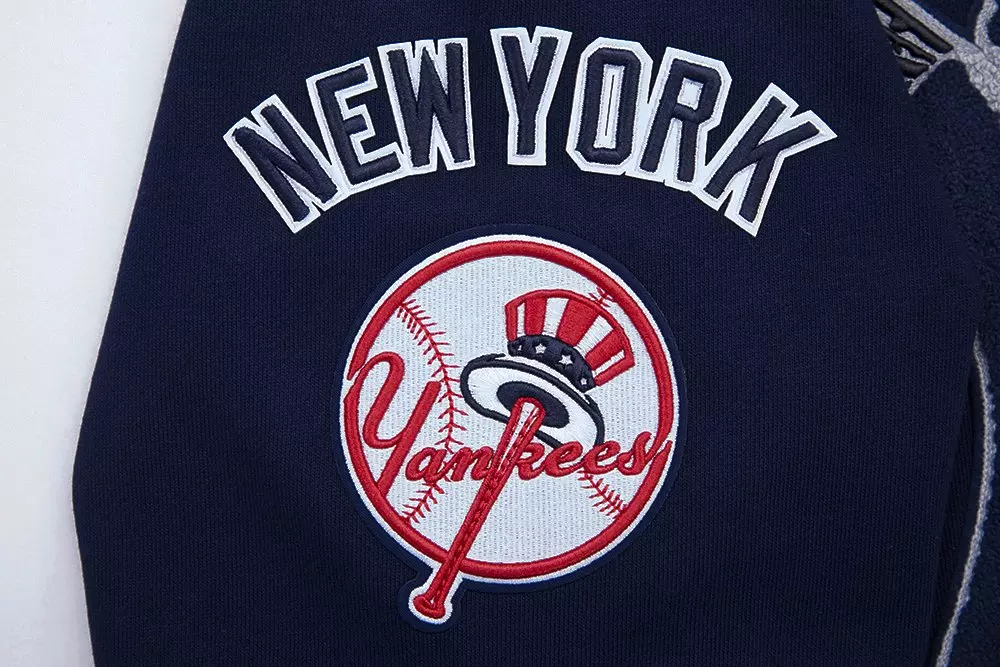 Pro Standard Men's MLB New York Yankees Mashup Rib PO Hoodie -Navy - NAVY
