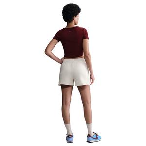 Nike Women's Sportswear Phoenix Fleece Mid-Rise 4" Shorts -Lt Brown