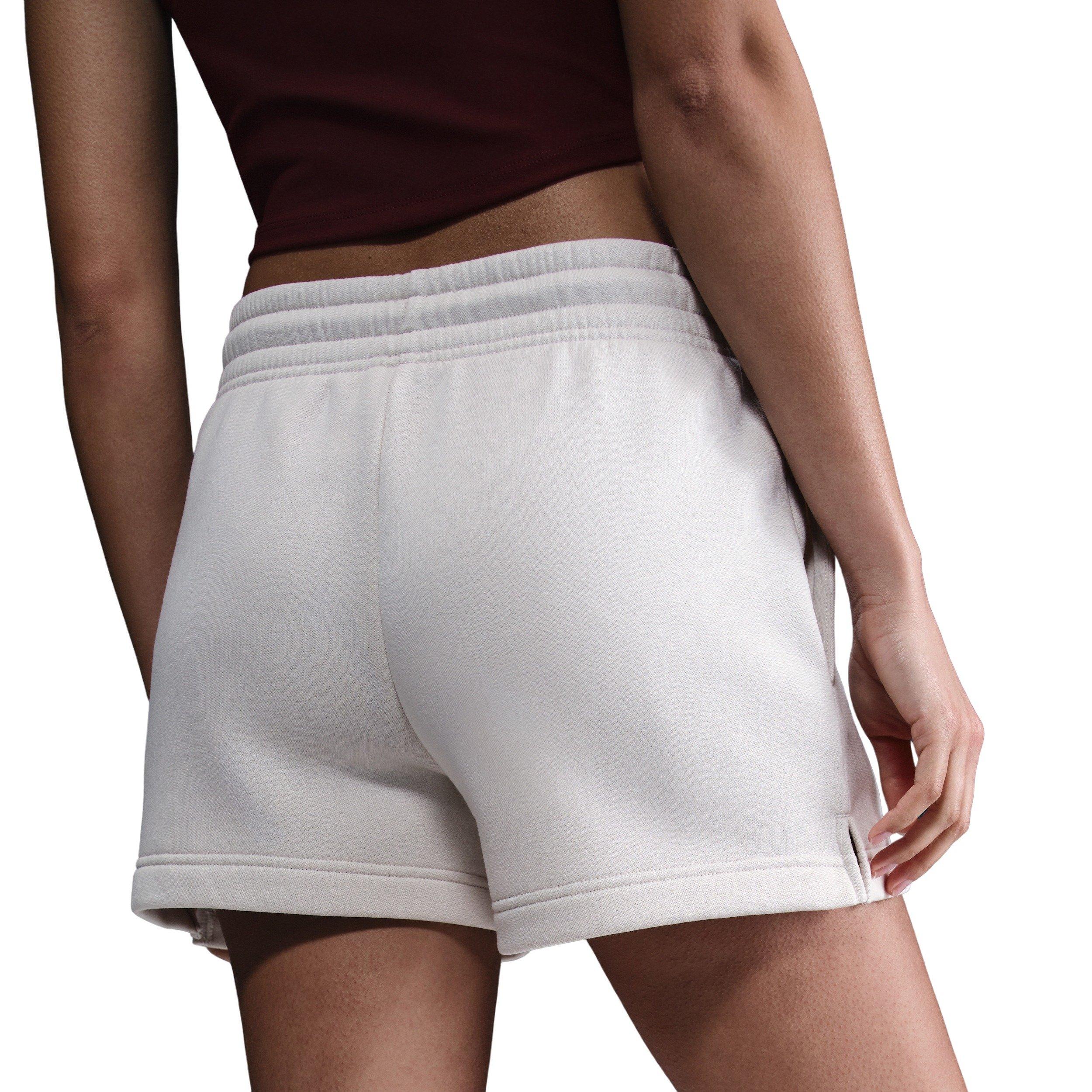 Nike Women's Sportswear Phoenix Fleece Mid-Rise 4" Shorts -Lt Brown - LT BROWN Thumbnail View 4