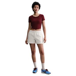 Nike Women's Sportswear Phoenix Fleece Mid-Rise 4" Shorts -Lt Brown