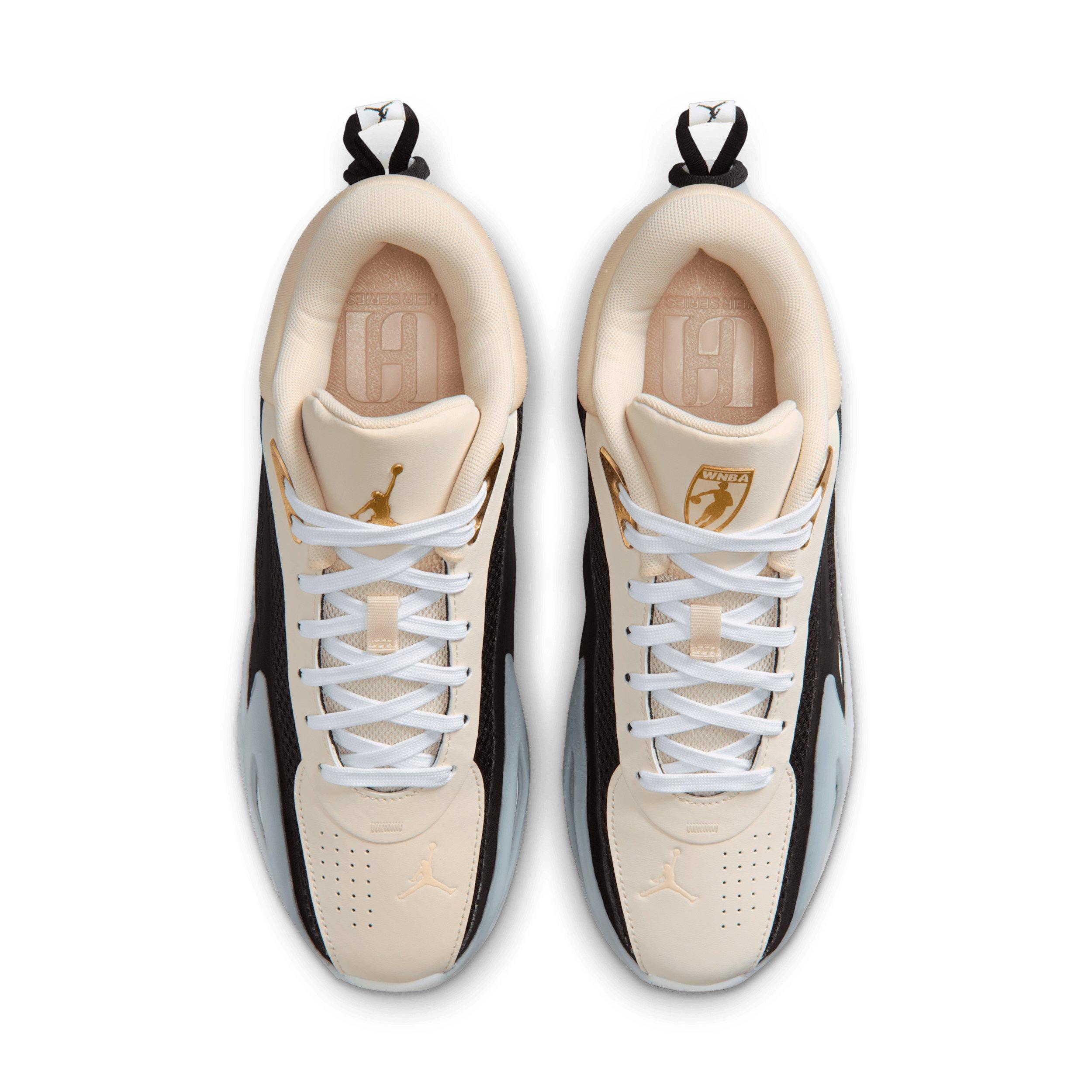 Jordan Heir Series 2 "Pearl White/Black/Metallic Gold/White" Women's Basketball Shoe - WHITE/BLACK/GOLD/WHITE Thumbnail View 4