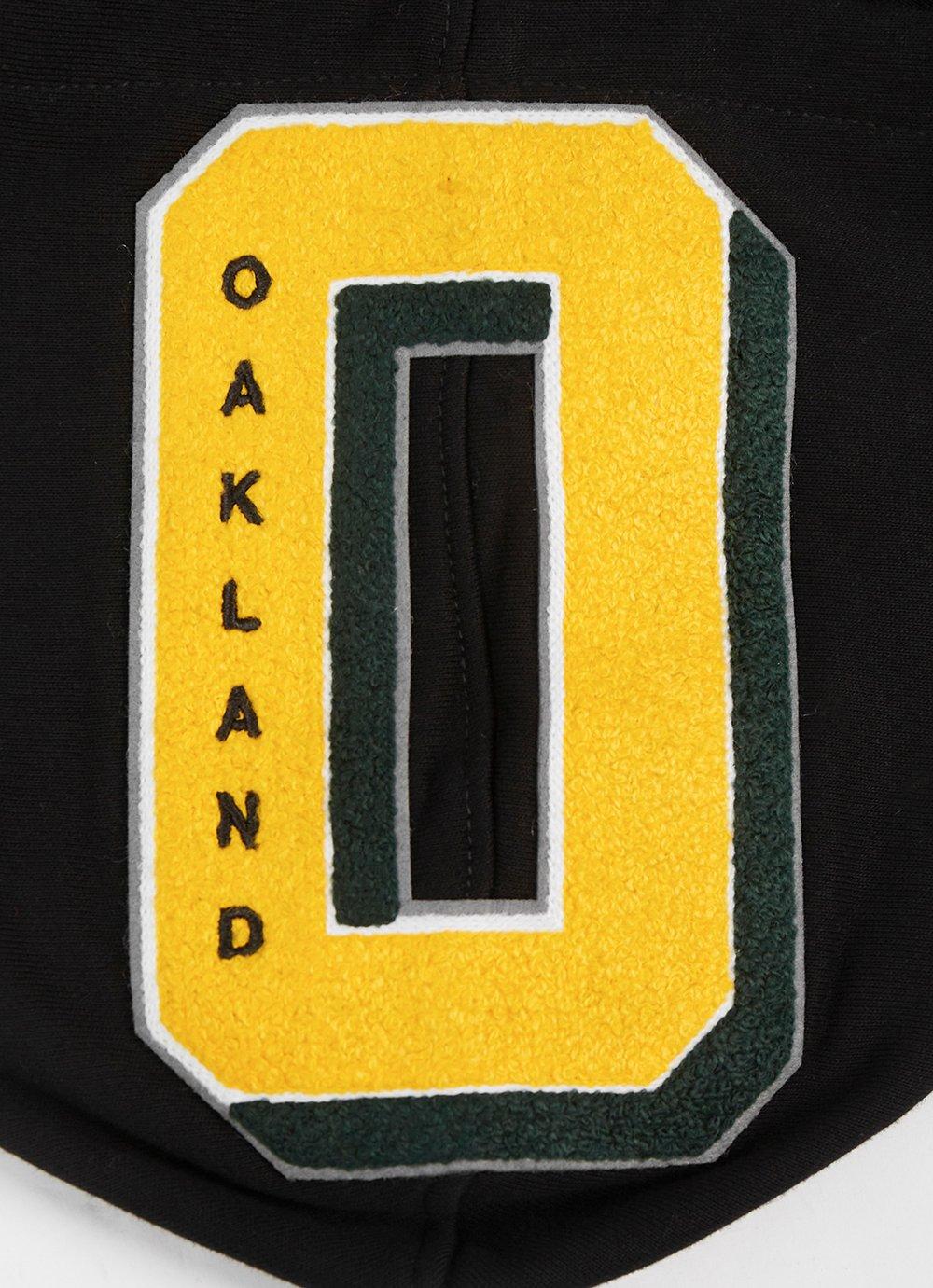 Pro Standard Men's MLB Oakland Athletics Mashup Rib PO Hoodie - Black - BLACK Thumbnail View 7