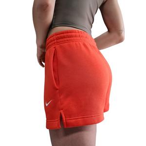 Nike Women's Sportswear Phoenix Fleece Mid-Rise 4" Shorts -Red