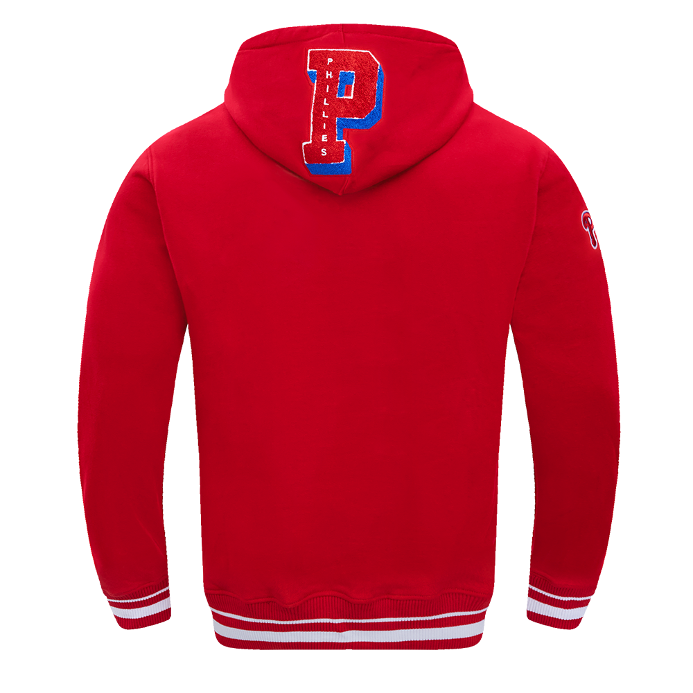Pro Standard Men's MLB Philadelphia Phillies Mashup Rib PO Hoodie -Red - RED Thumbnail View 2