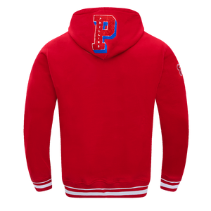 Pro Standard Men's MLB Philadelphia Phillies Mashup Rib PO Hoodie -Red