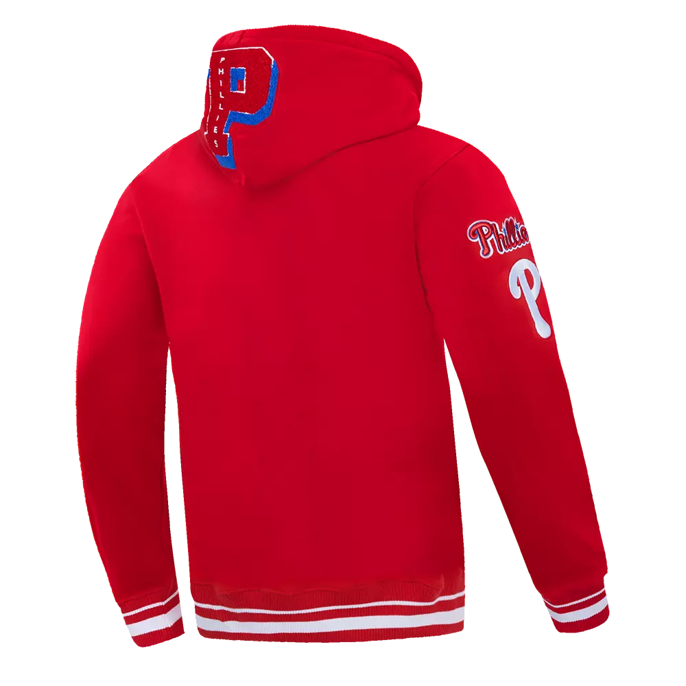Pro Standard Men's MLB Philadelphia Phillies Mashup Rib PO Hoodie - Red - RED
