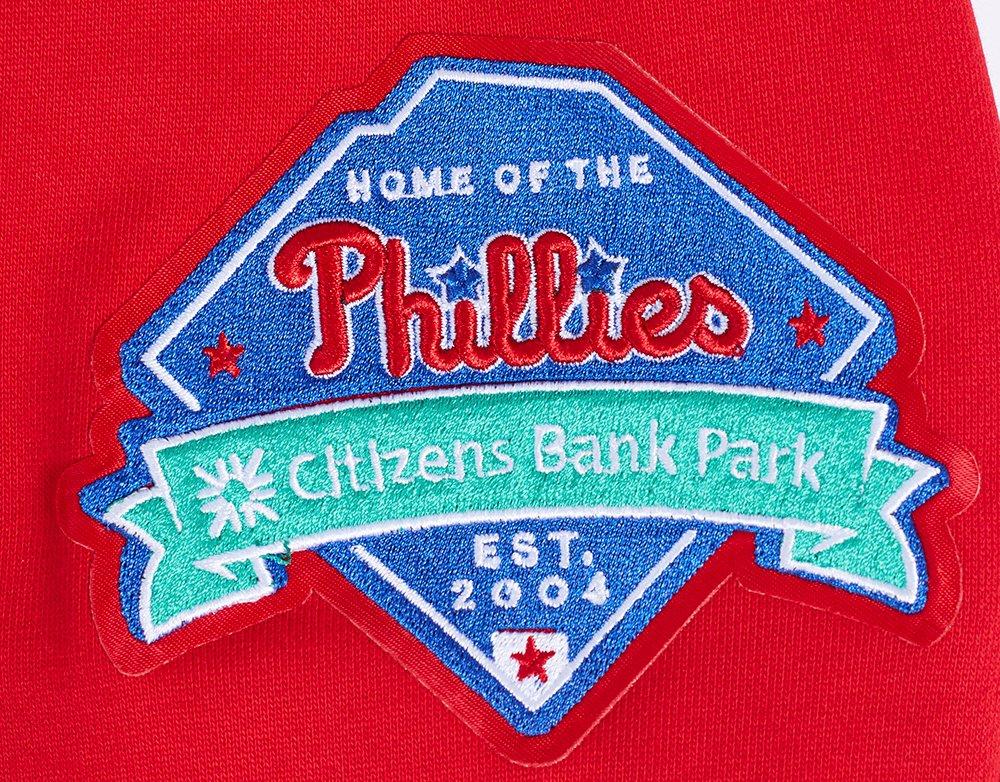 Pro Standard Men's MLB Philadelphia Phillies Mashup Rib PO Hoodie - Red - RED Thumbnail View 6