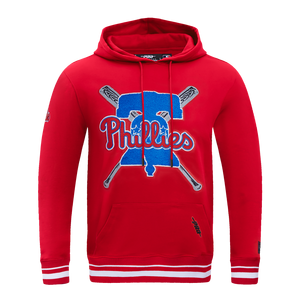 Pro Standard Men's MLB Philadelphia Phillies Mashup Rib PO Hoodie -Red
