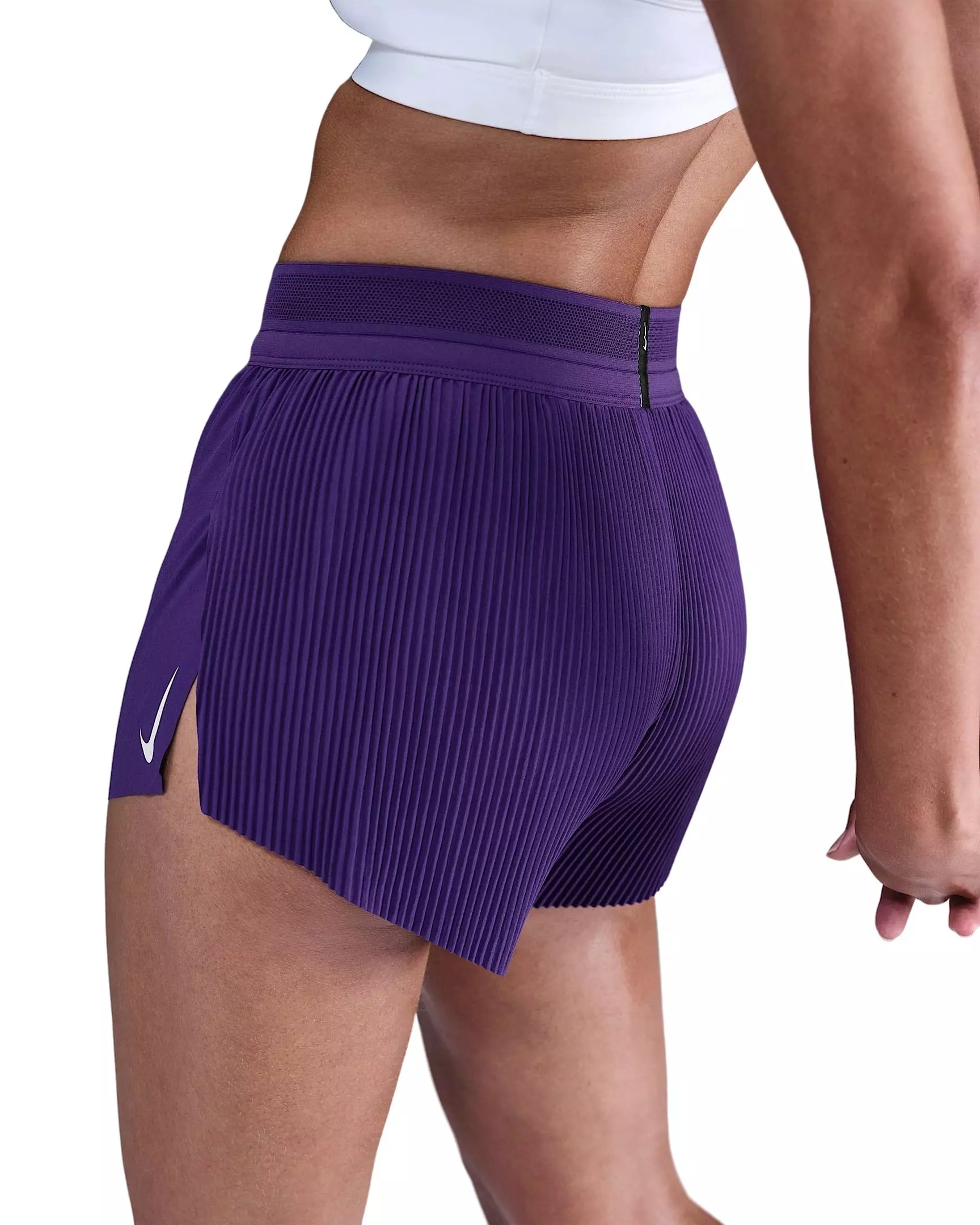 Nike Women's AeroSwift Dri-FIT ADV Mid-Rise 3" Brief-Lined Running Shorts - Purple - PURPLE