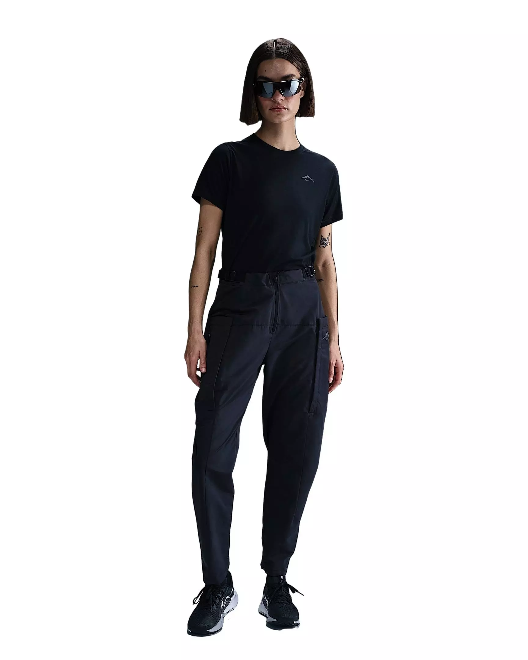 Nike Women's Trail Dri-FIT Short-Sleeve Running Top -Black - BLACK