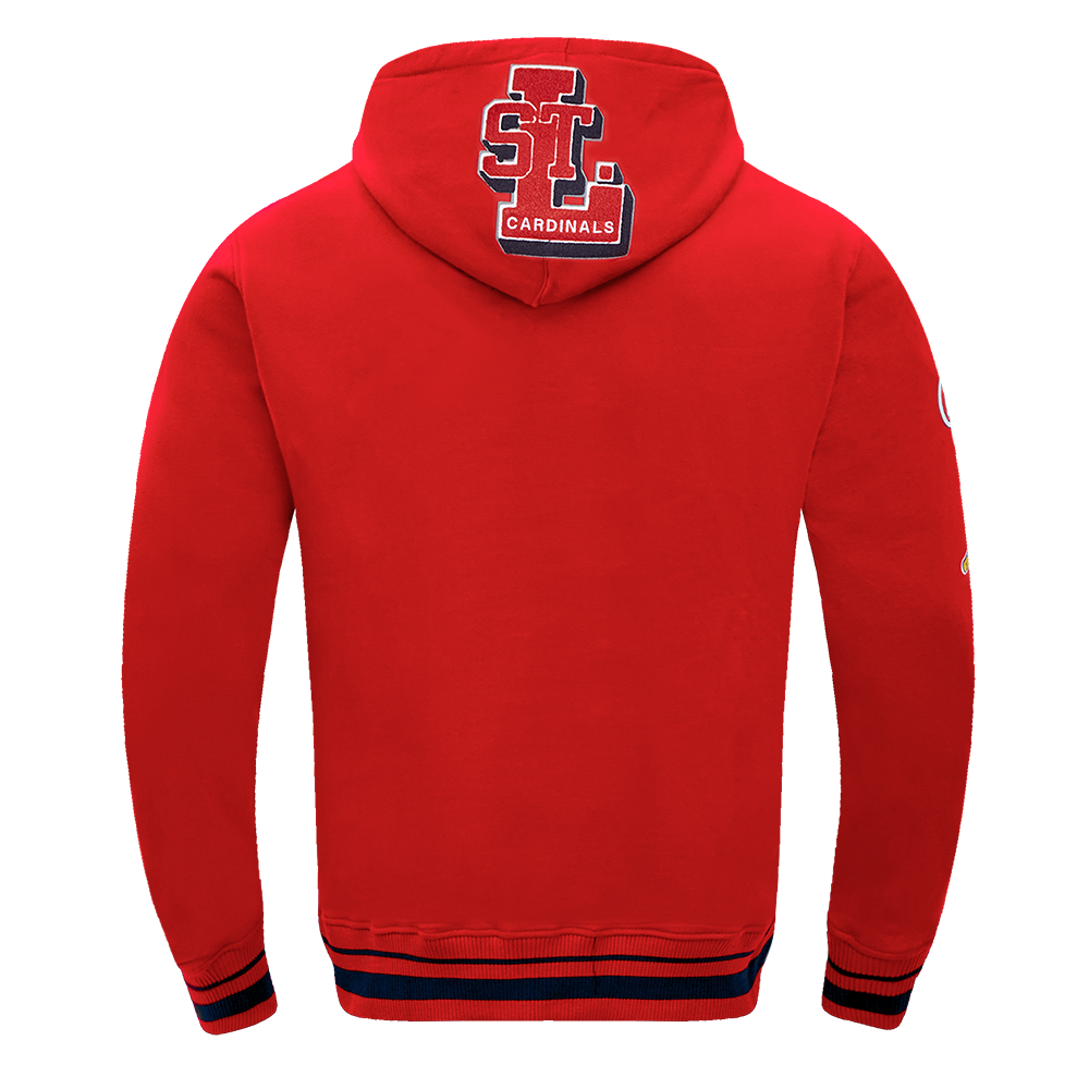 Pro Standard Men's MLB St. Louis Cardinals Mashup Rib PO Hoodie - Red/Navy - RED/NAVY Thumbnail View 2