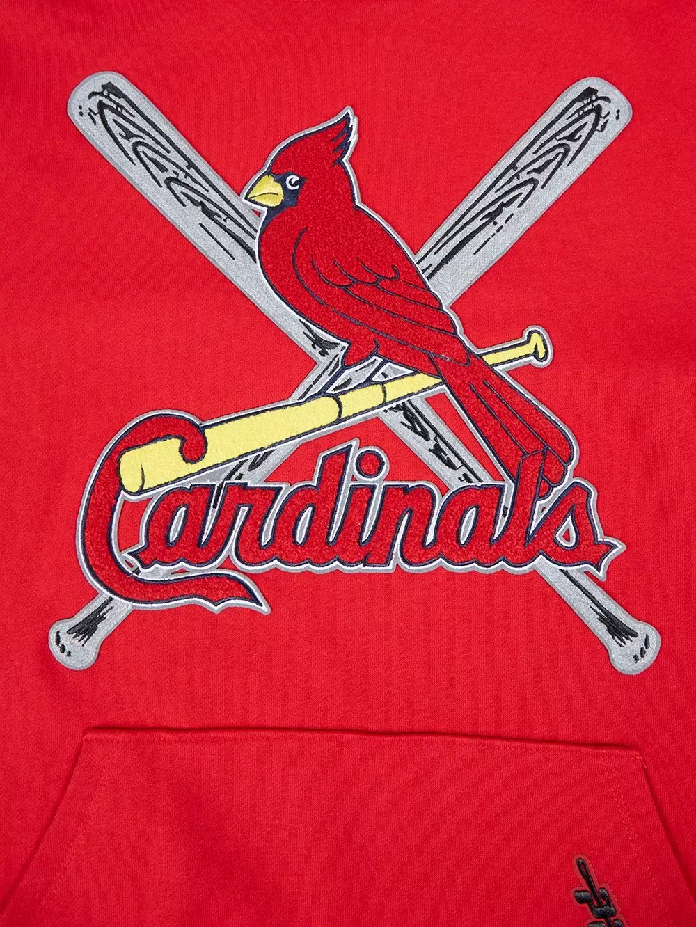 Pro Standard Men's MLB St. Louis Cardinals Mashup Rib PO Hoodie -Red/Navy - RED/NAVY