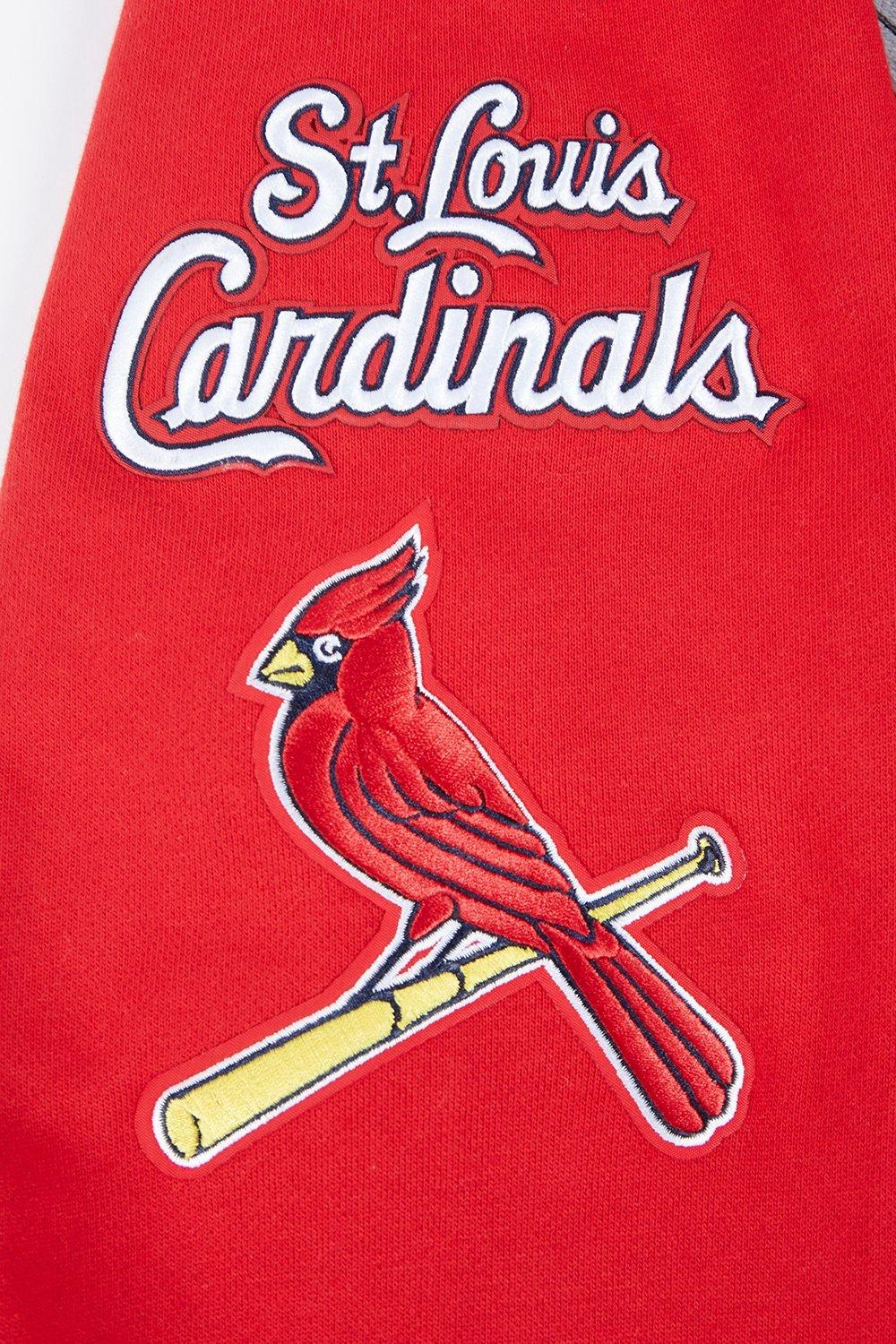 Pro Standard Men's MLB St. Louis Cardinals Mashup Rib PO Hoodie -Red/Navy - RED/NAVY Thumbnail View 6