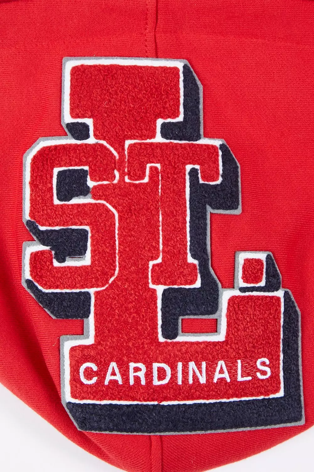 Pro Standard Men's MLB St. Louis Cardinals Mashup Rib PO Hoodie -Red/Navy - RED/NAVY