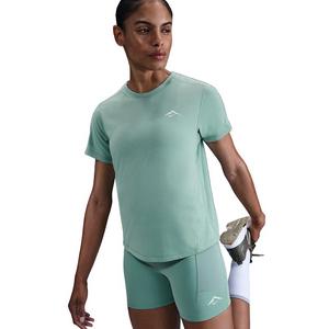 Nike Women's Trail Dri-FIT Short-Sleeve Running Top -Green