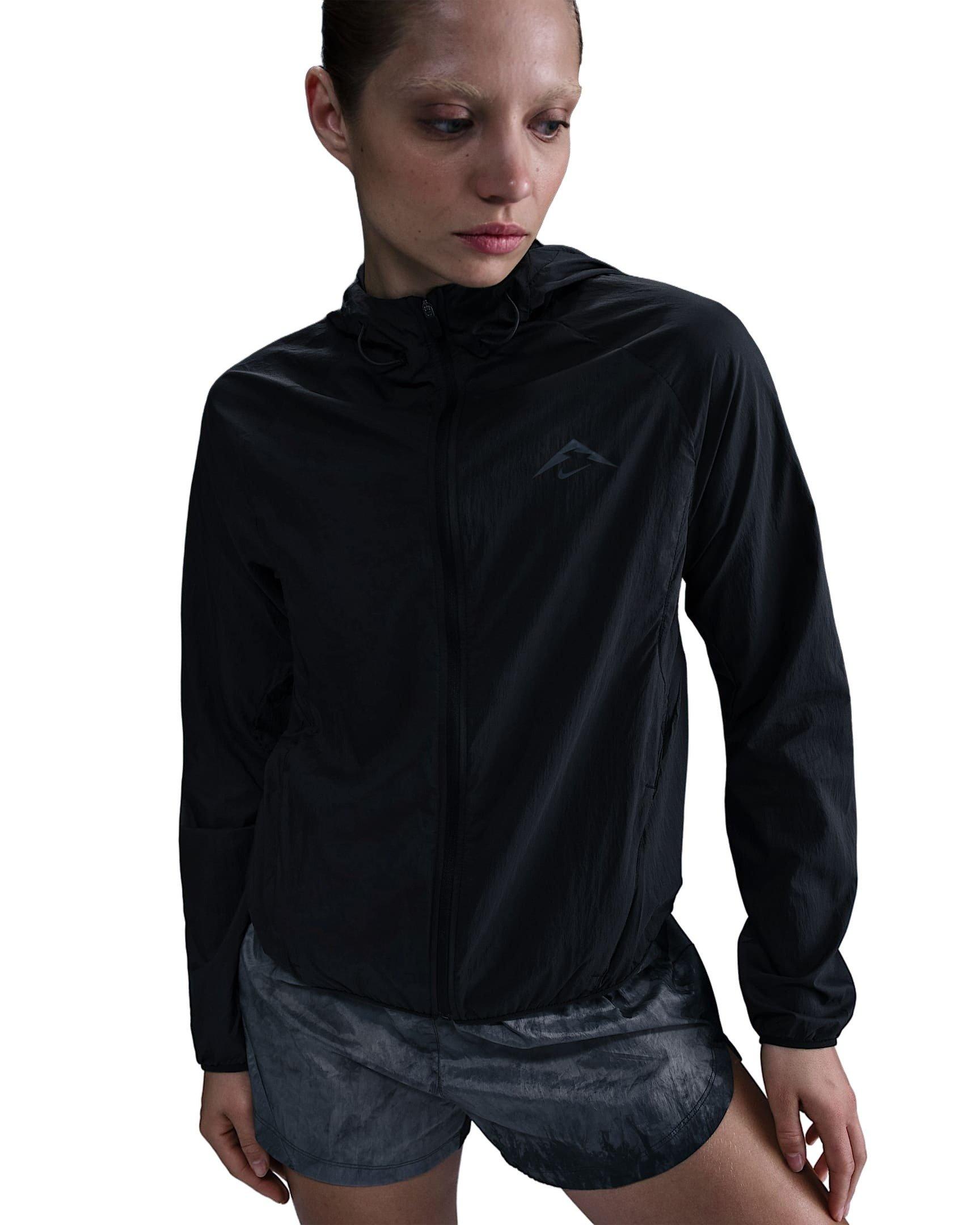 Nike Women's Trail Repel Running Jacket - Black - BLACK Thumbnail View 1