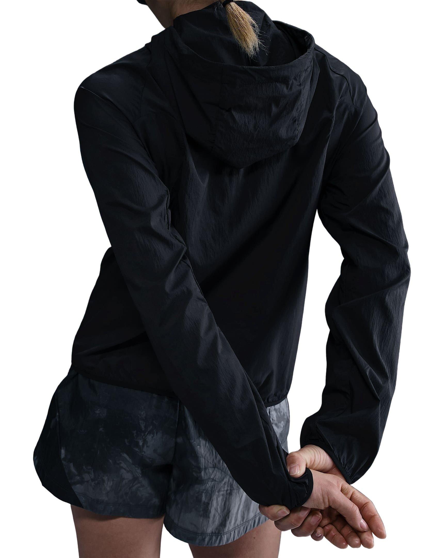 Nike Women's Trail Repel Running Jacket - Black - BLACK Thumbnail View 2