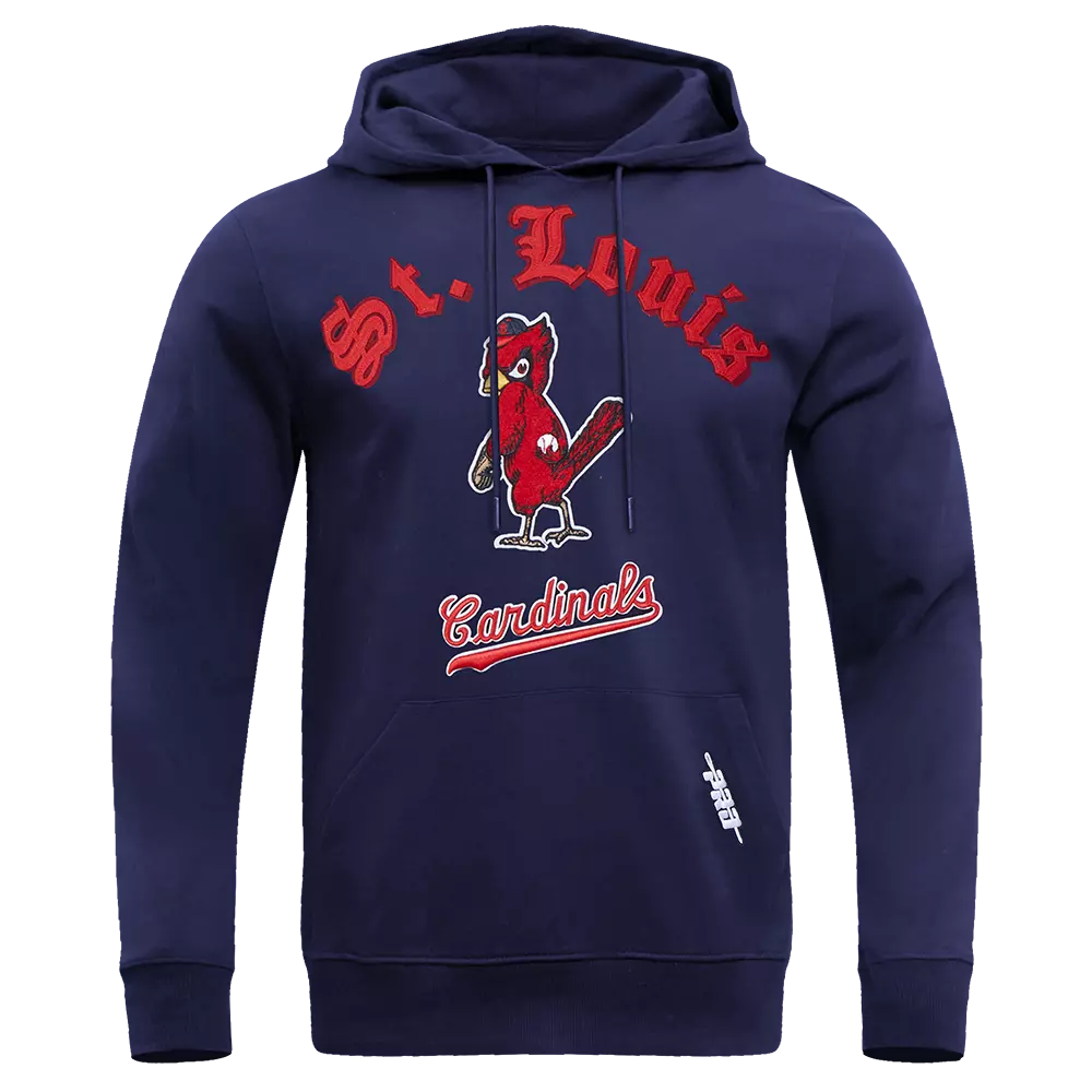 Pro Standard Men's MLB St. Louis Cardinals Old English PO Hoodie -Navy - NAVY