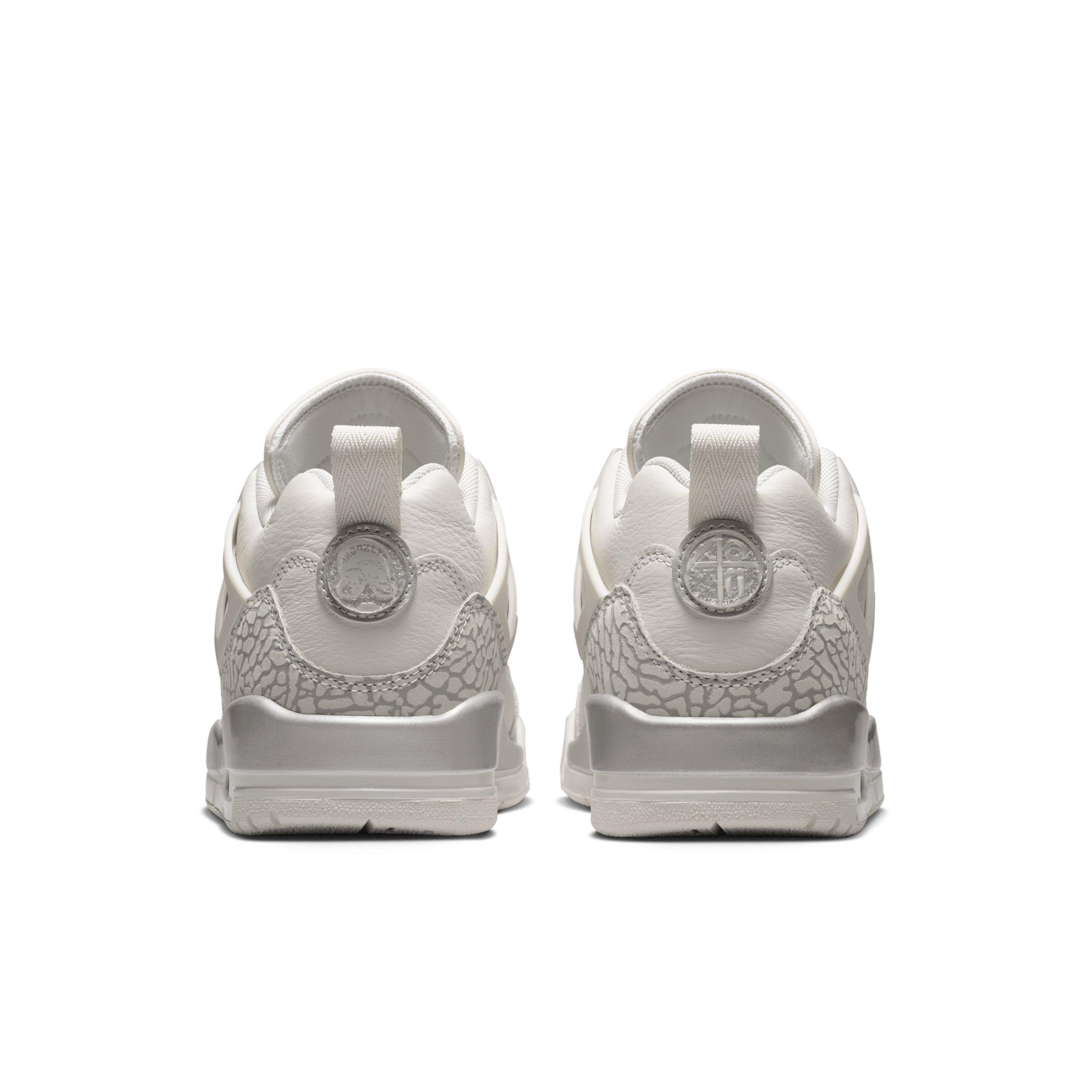 Jordan Spizike Low "Swan/Wolf Grey/Metallic Silver" Women's Shoe - SWAN/GREY/SILVER Thumbnail View 5