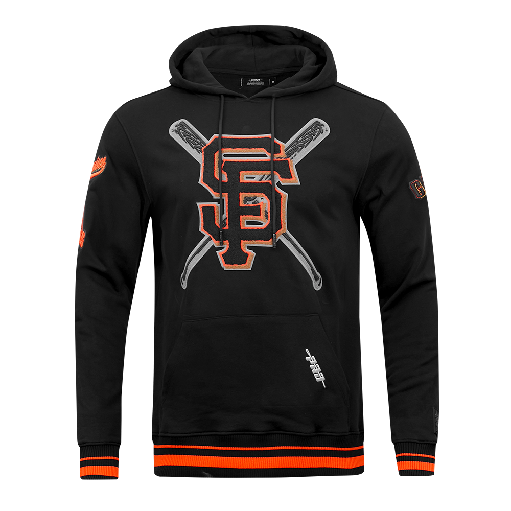 Pro Standard Men's MLB San Francisco Giants Mashup Rib PO Hoodie -Black/Orange - BLACK/ORANGE Thumbnail View 1