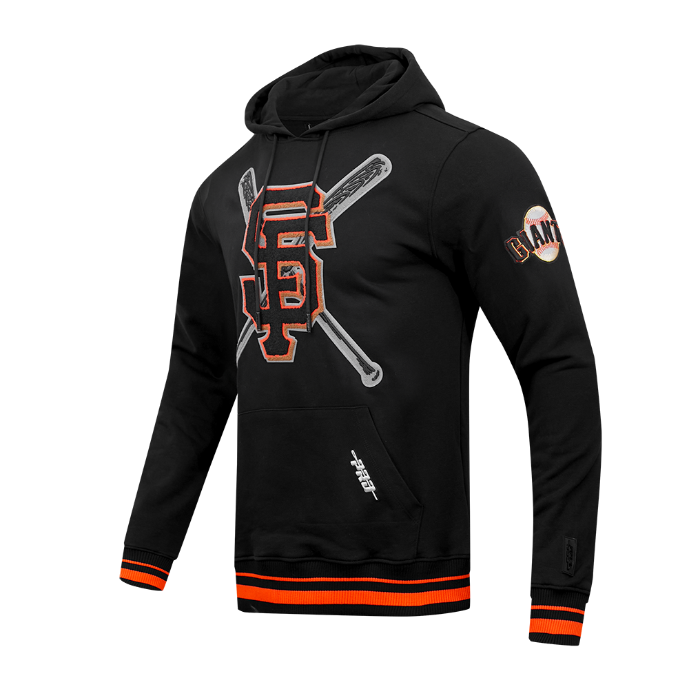Pro Standard Men's MLB San Francisco Giants Mashup Rib PO Hoodie -Black/Orange - BLACK/ORANGE Thumbnail View 3