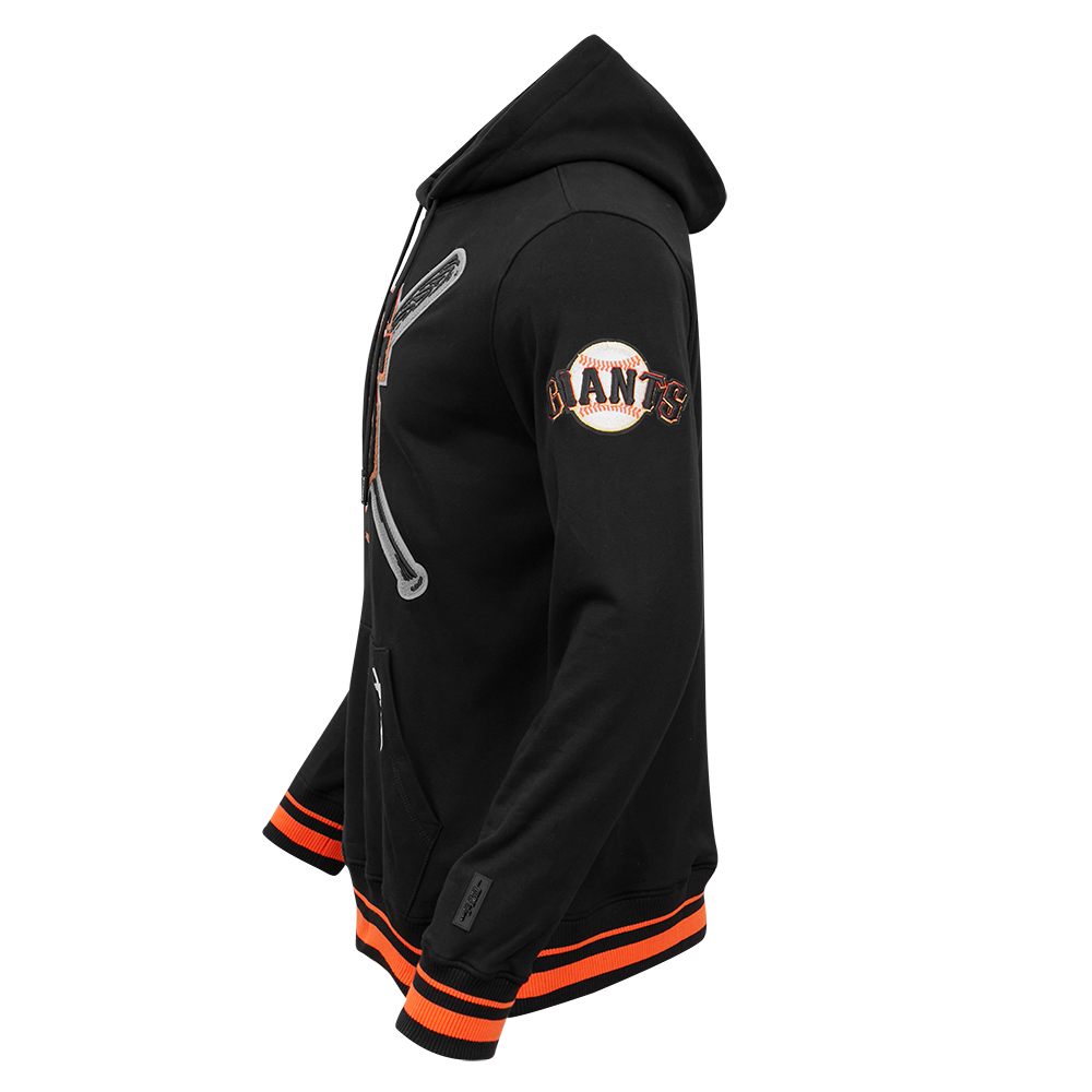 Pro Standard Men's MLB San Francisco Giants Mashup Rib PO Hoodie -Black/Orange - BLACK/ORANGE Thumbnail View 5