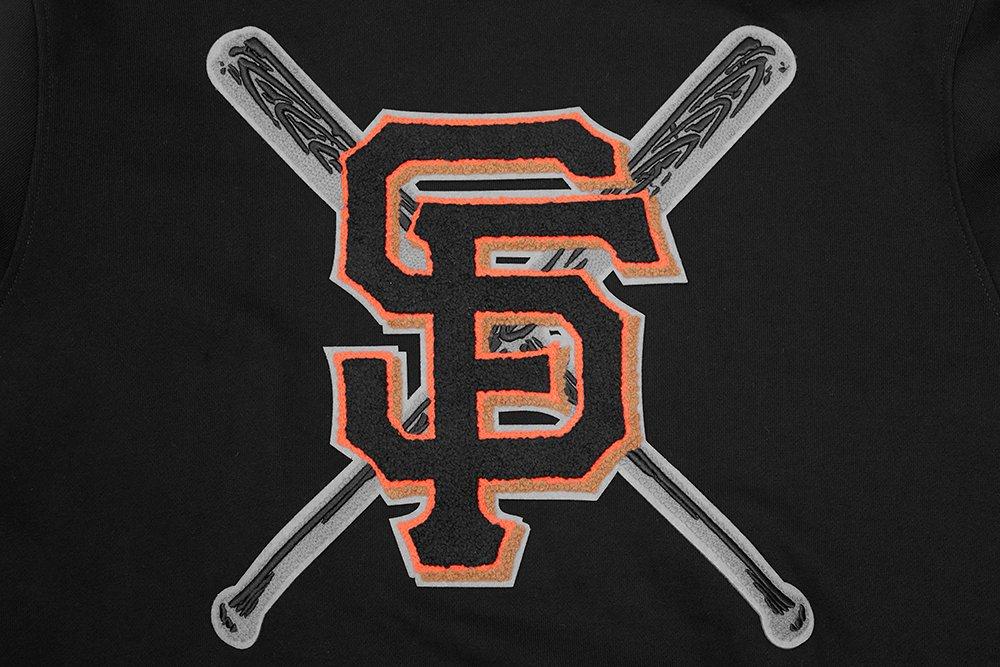 Pro Standard Men's MLB San Francisco Giants Mashup Rib PO Hoodie - Black/Orange - BLACK/ORANGE Thumbnail View 6
