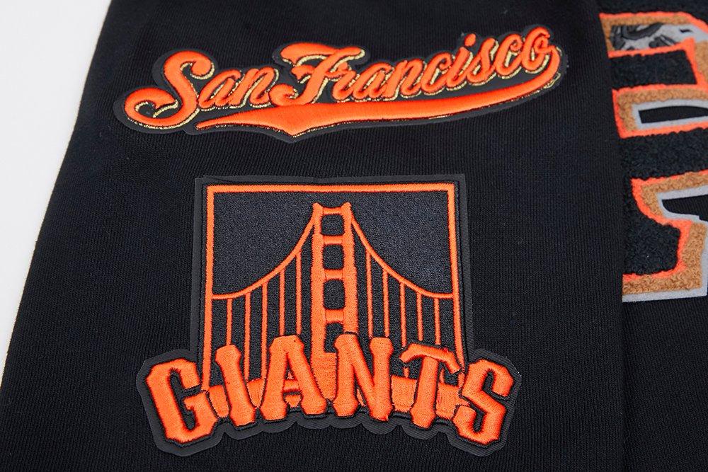 Pro Standard Men's MLB San Francisco Giants Mashup Rib PO Hoodie - Black/Orange - BLACK/ORANGE Thumbnail View 7