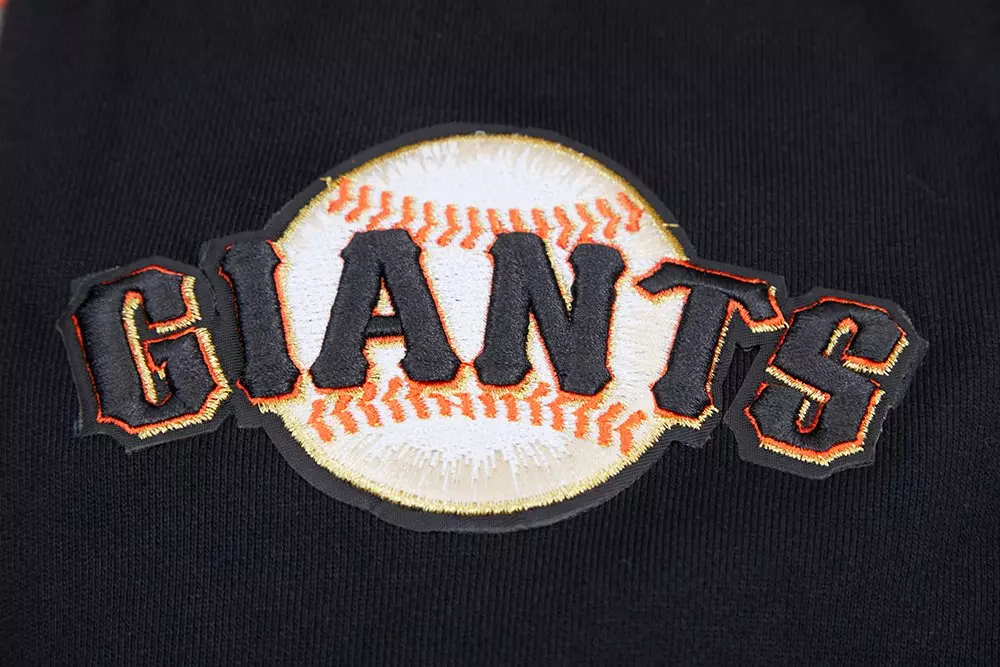 Pro Standard Men's MLB San Francisco Giants Mashup Rib PO Hoodie - Black/Orange - BLACK/ORANGE