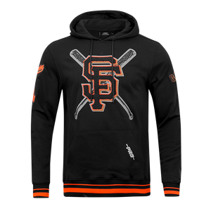 Pro Standard Men's MLB San Francisco Giants Mashup Rib PO Hoodie -Black/Orange