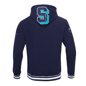 Pro Standard Men's MLB Seattle Mariners Mashup Rib PO Hoodie -Navy