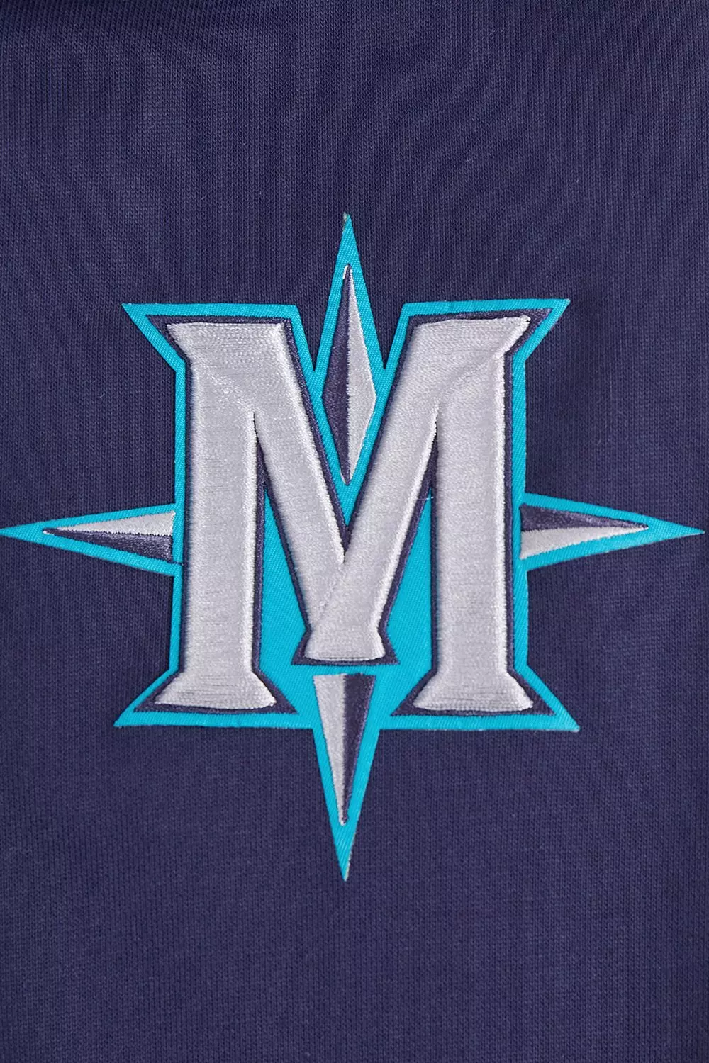 Pro Standard Men's MLB Seattle Mariners Mashup Rib PO Hoodie - Navy - NAVY