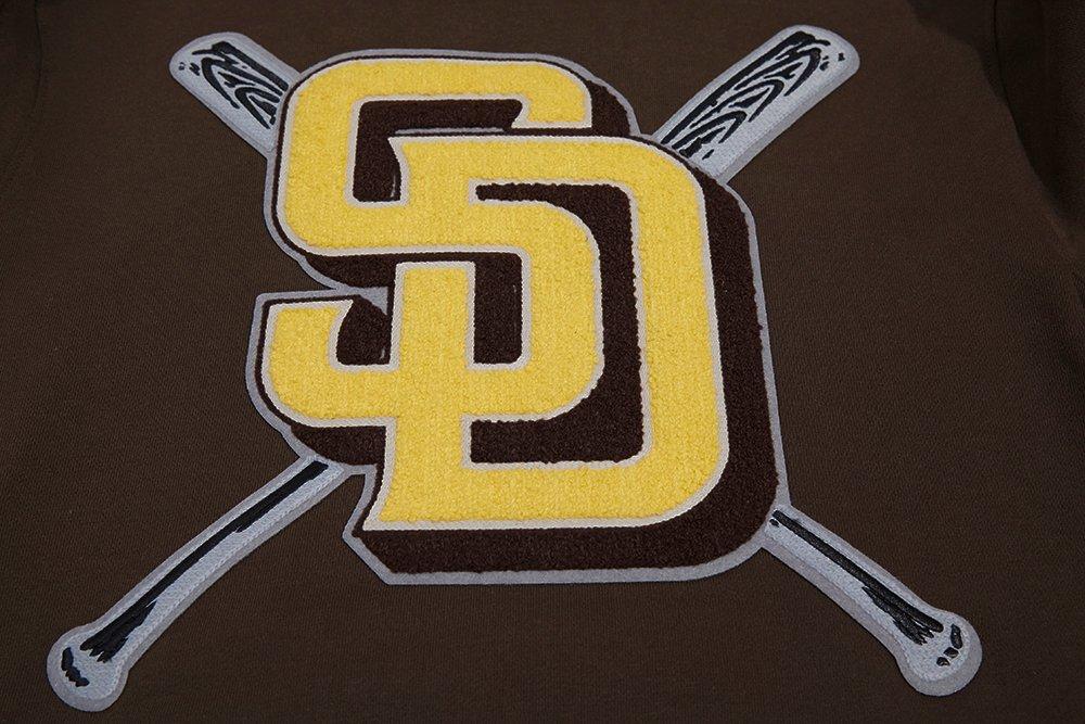 Pro Standard Men's MLB San Diego Padres Mashup Rib PO Hoodie -Brown - BROWN Thumbnail View 5