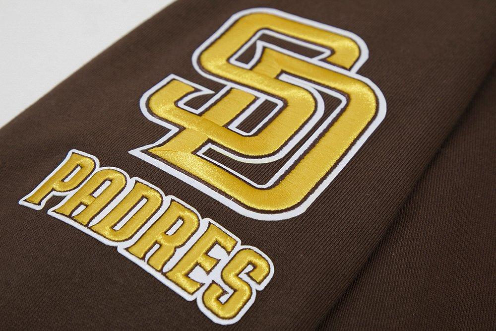 Pro Standard Men's MLB San Diego Padres Mashup Rib PO Hoodie -Brown - BROWN Thumbnail View 8