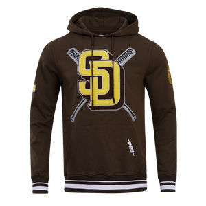 Pro Standard Men's MLB San Diego Padres Mashup Rib PO Hoodie -Brown