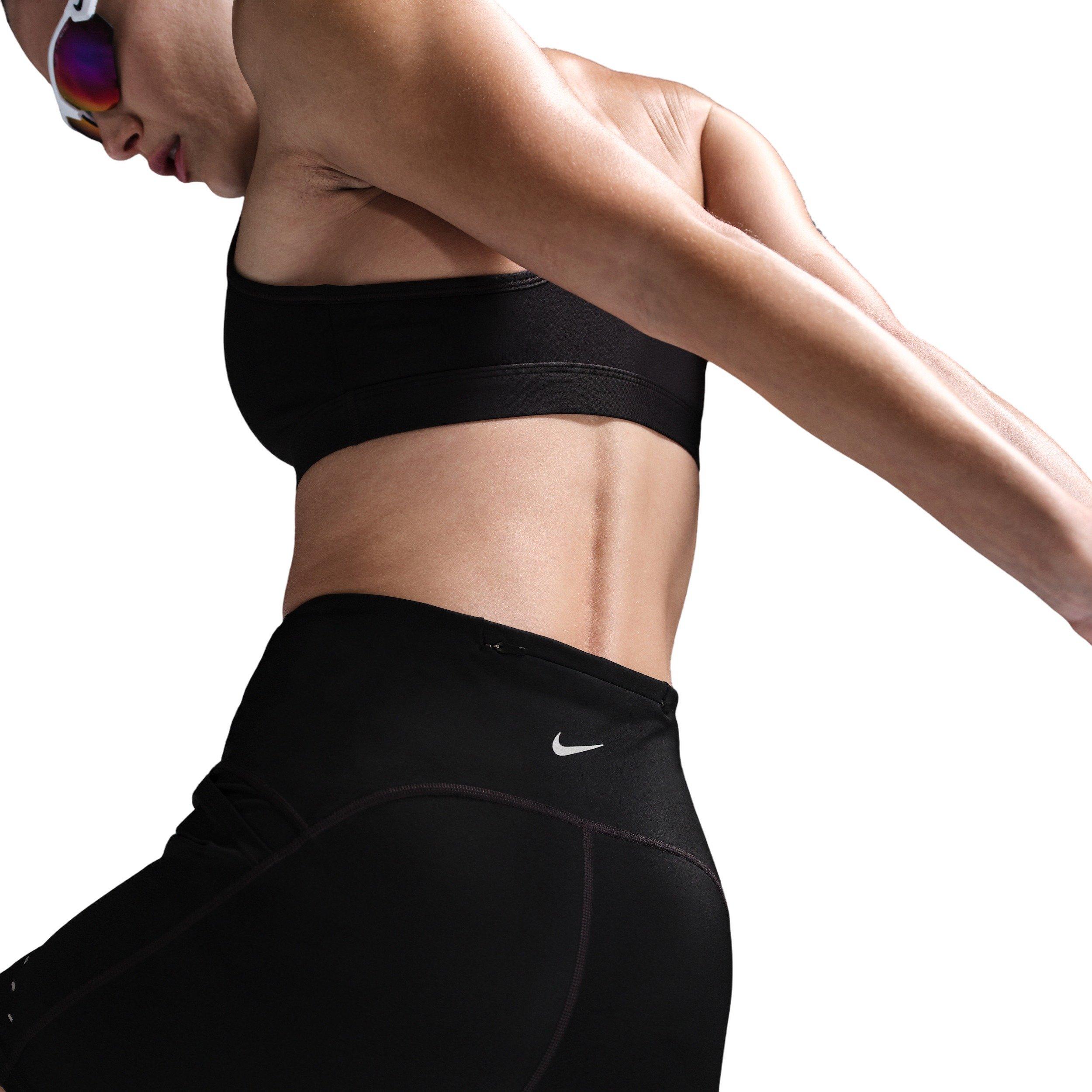 Nike Women's Swift High-Waisted 4" Tight Running Shorts with Pockets - Black - BLACK Thumbnail View 4