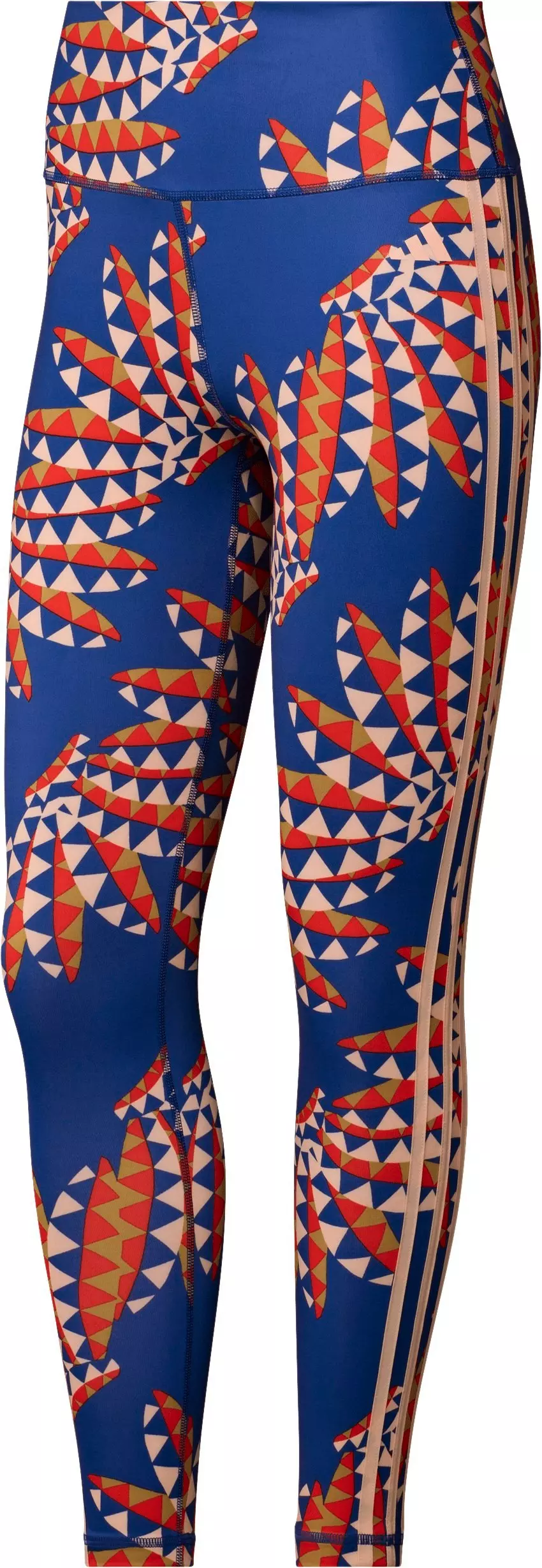 adidas Women's x FARM Rio 7/8 Leggings -Blue/Red - BLUE/RED