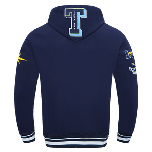 Pro Standard Men's MLB Tampa Bay Rays Mashup Rib PO Hoodie -Navy