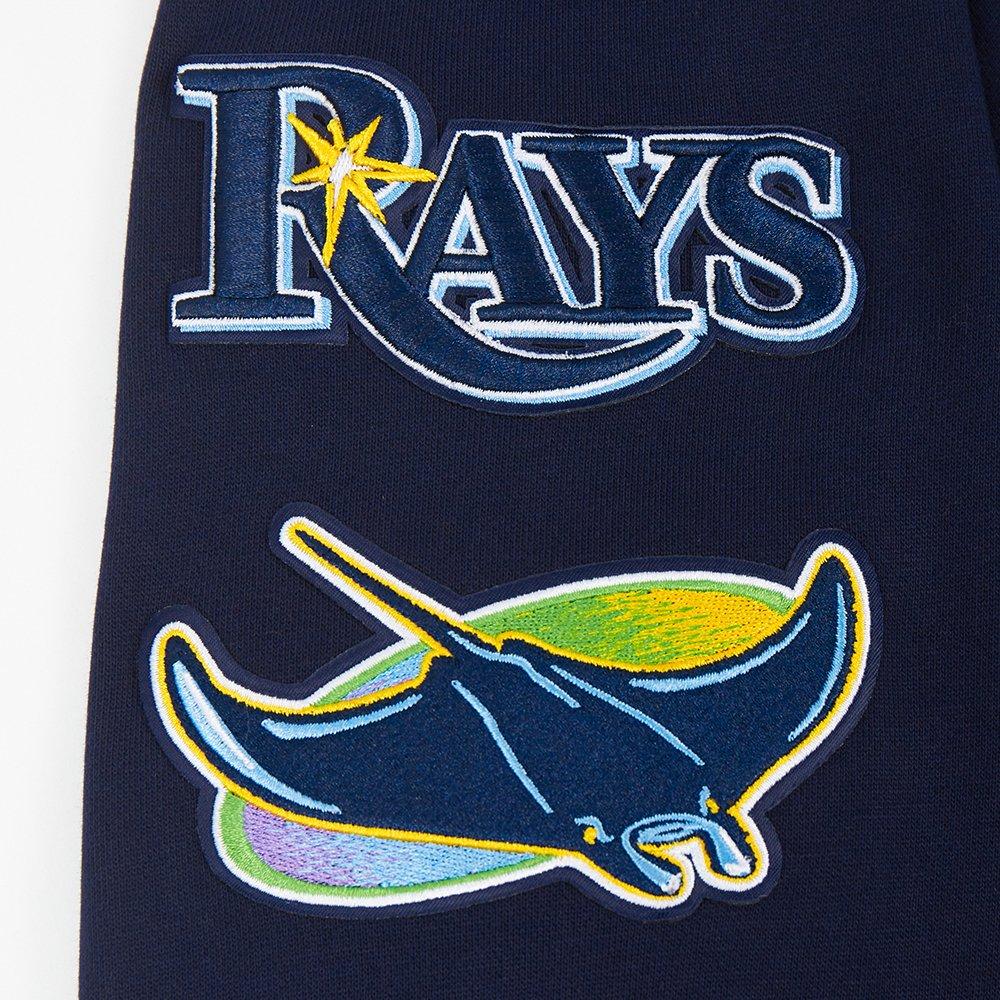 Pro Standard Men's MLB Tampa Bay Rays Mashup Rib Pullover Hoodie - Navy - NAVY Thumbnail View 6