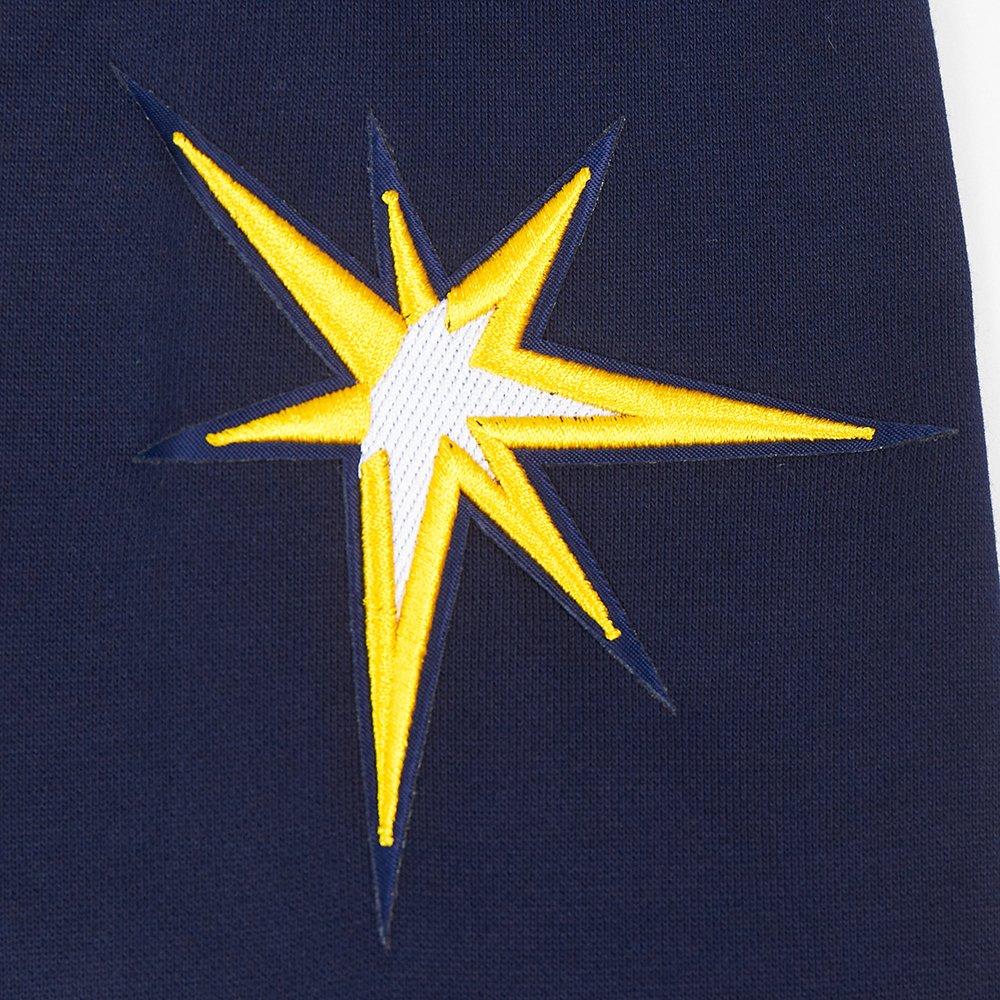 Pro Standard Men's MLB Tampa Bay Rays Mashup Rib PO Hoodie -Navy - NAVY Thumbnail View 7