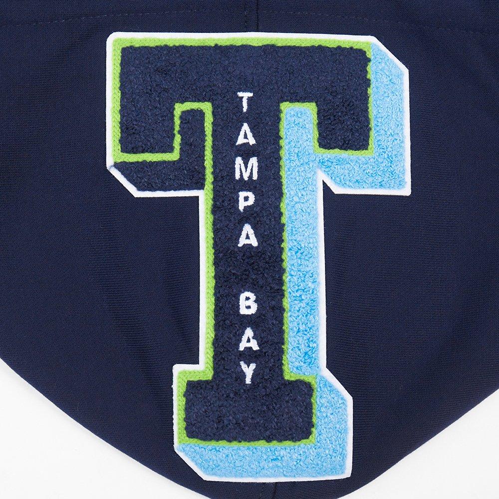 Pro Standard Men's MLB Tampa Bay Rays Mashup Rib PO Hoodie -Navy - NAVY Thumbnail View 8