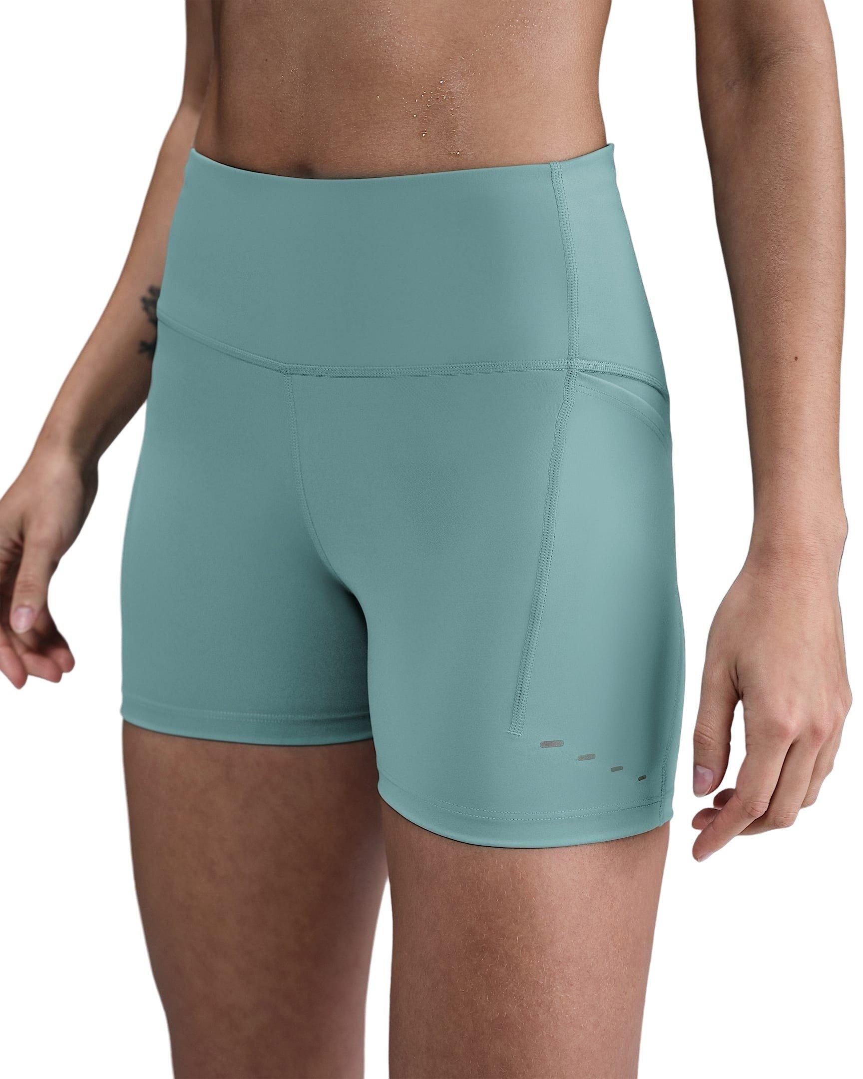 Nike Women's Swift High-Waisted 4" Tight Running Shorts with Pockets -Green - GREEN Thumbnail View 1