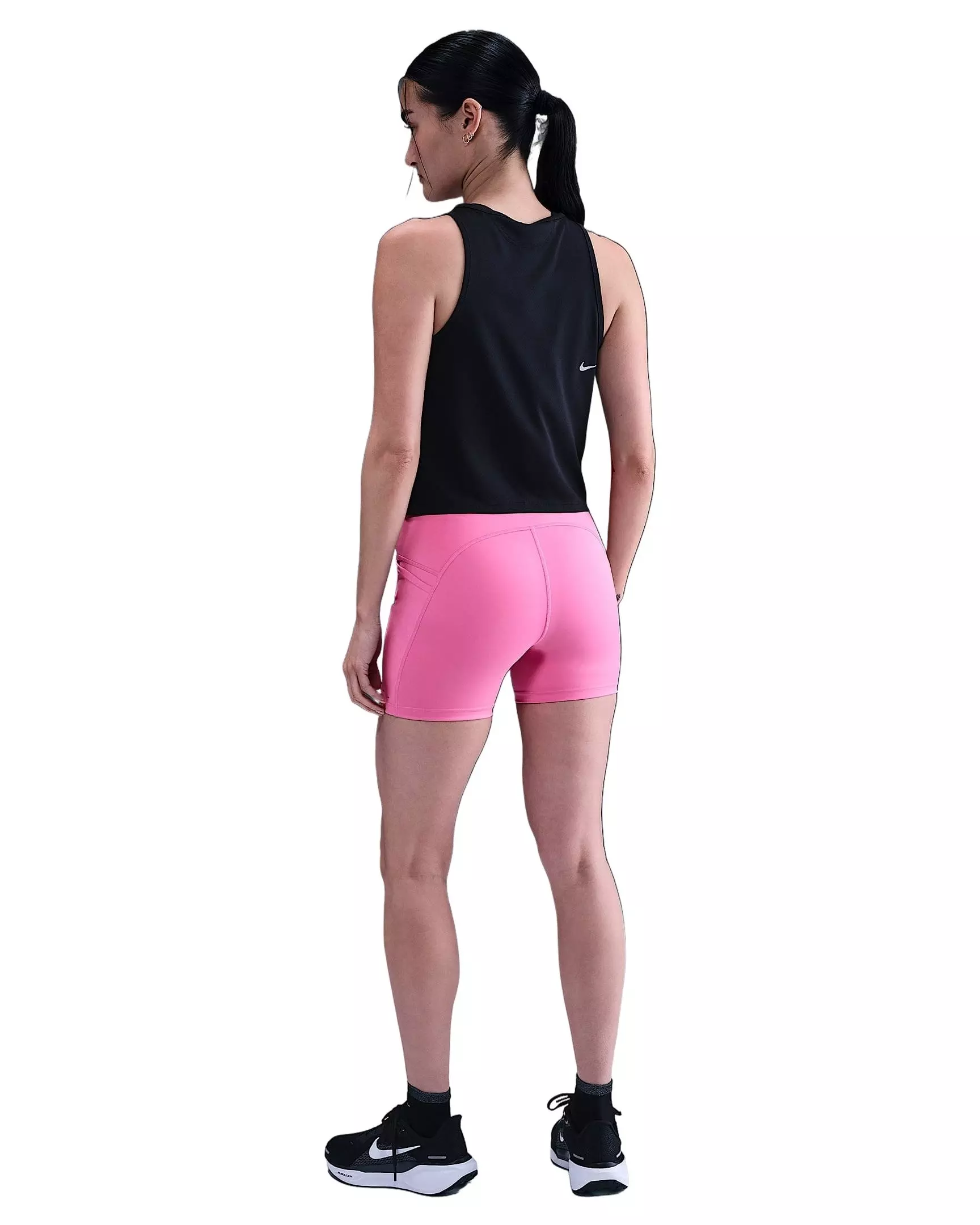Nike Women's Swift High-Waisted 4" Tight Running Shorts with Pockets - Pink - PINK