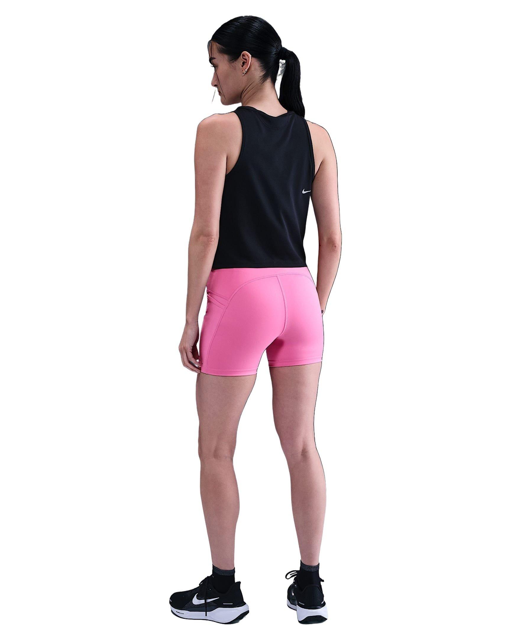 Nike Women's Swift High-Waisted 4" Tight Running Shorts with Pockets -Pink - PINK Thumbnail View 2