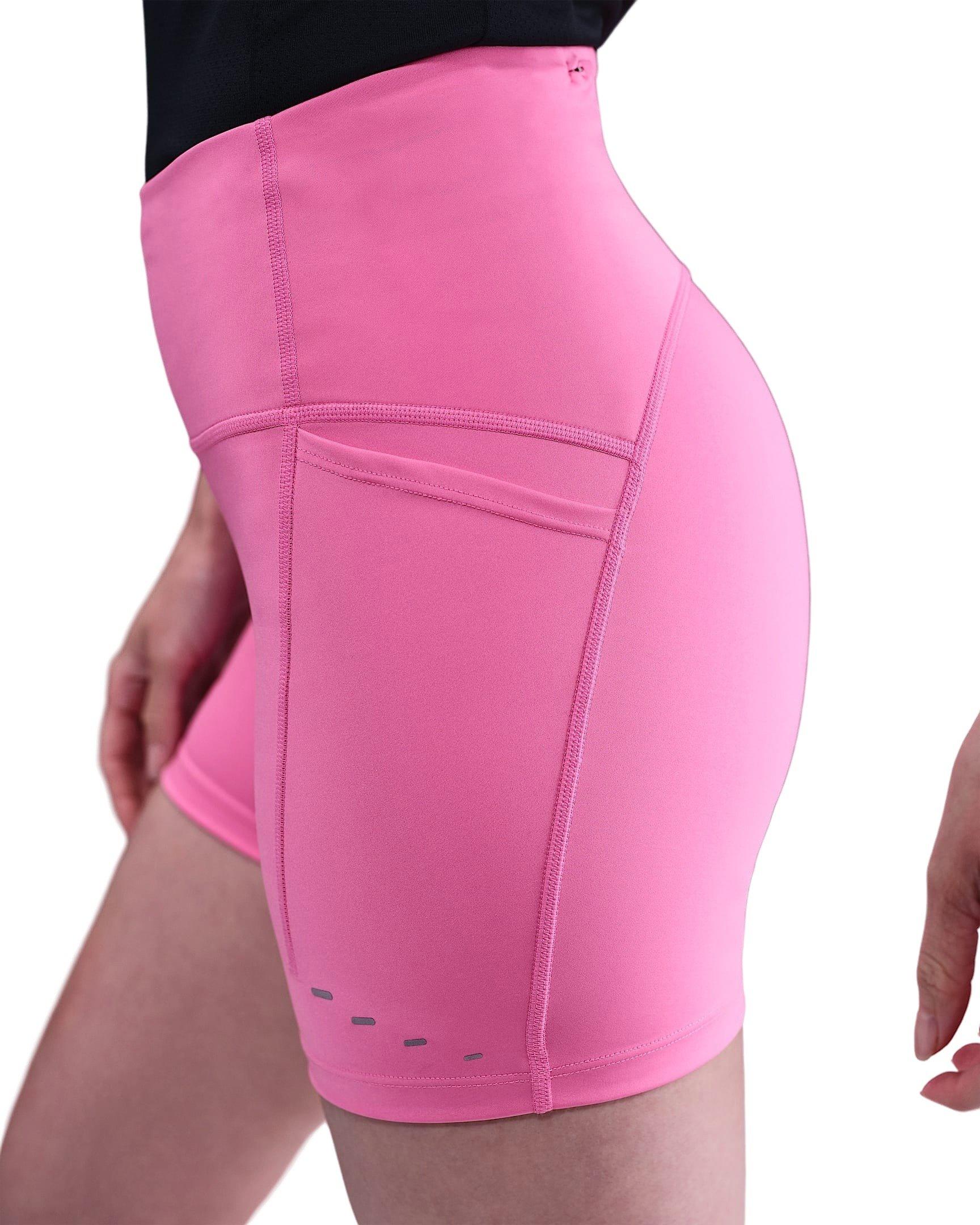 Nike Women's Swift High-Waisted 4" Tight Running Shorts with Pockets - Pink - PINK Thumbnail View 5