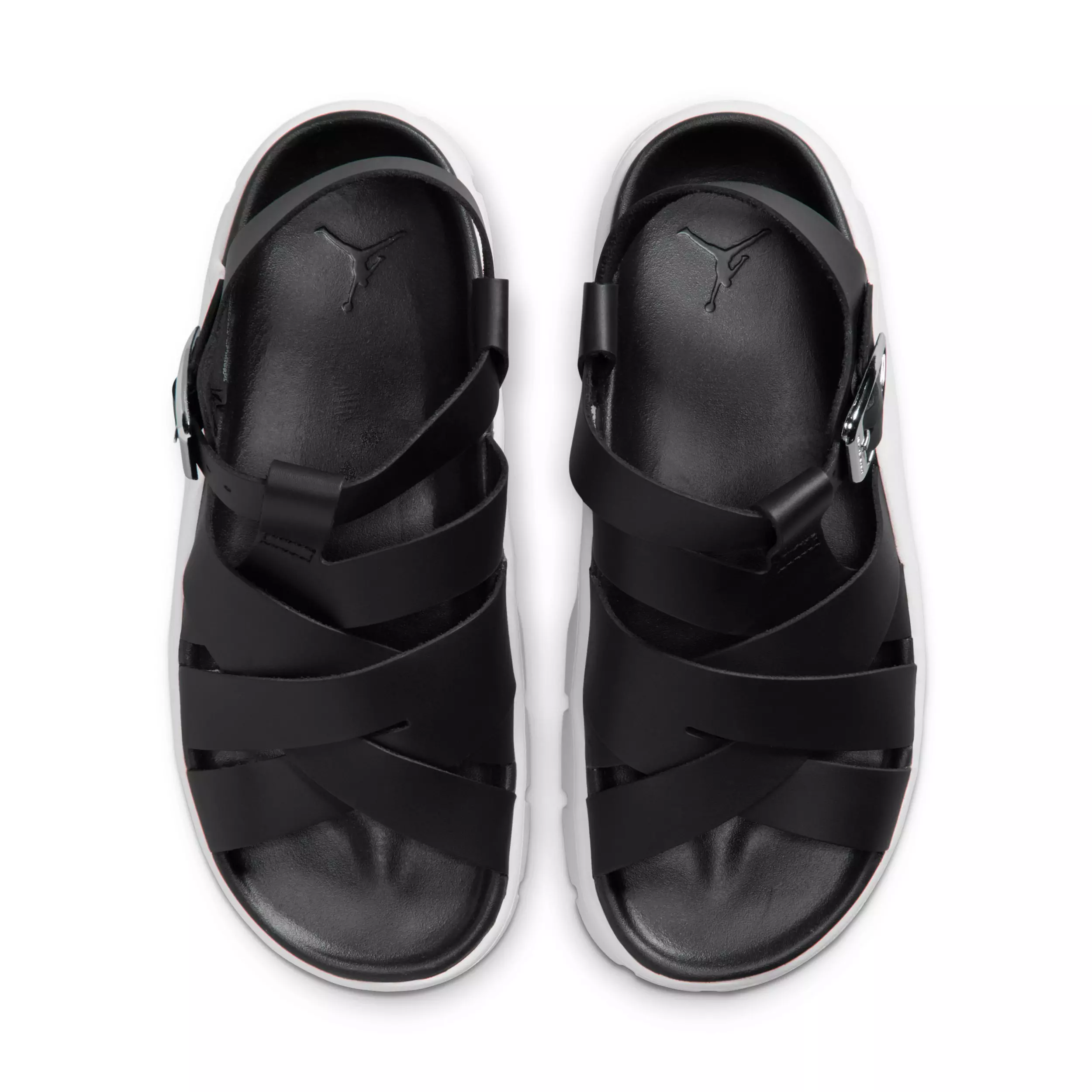 Jordan Willow "Black/White/Metallic Silver" Women's Slide - BLACK/WHITE/SILVER