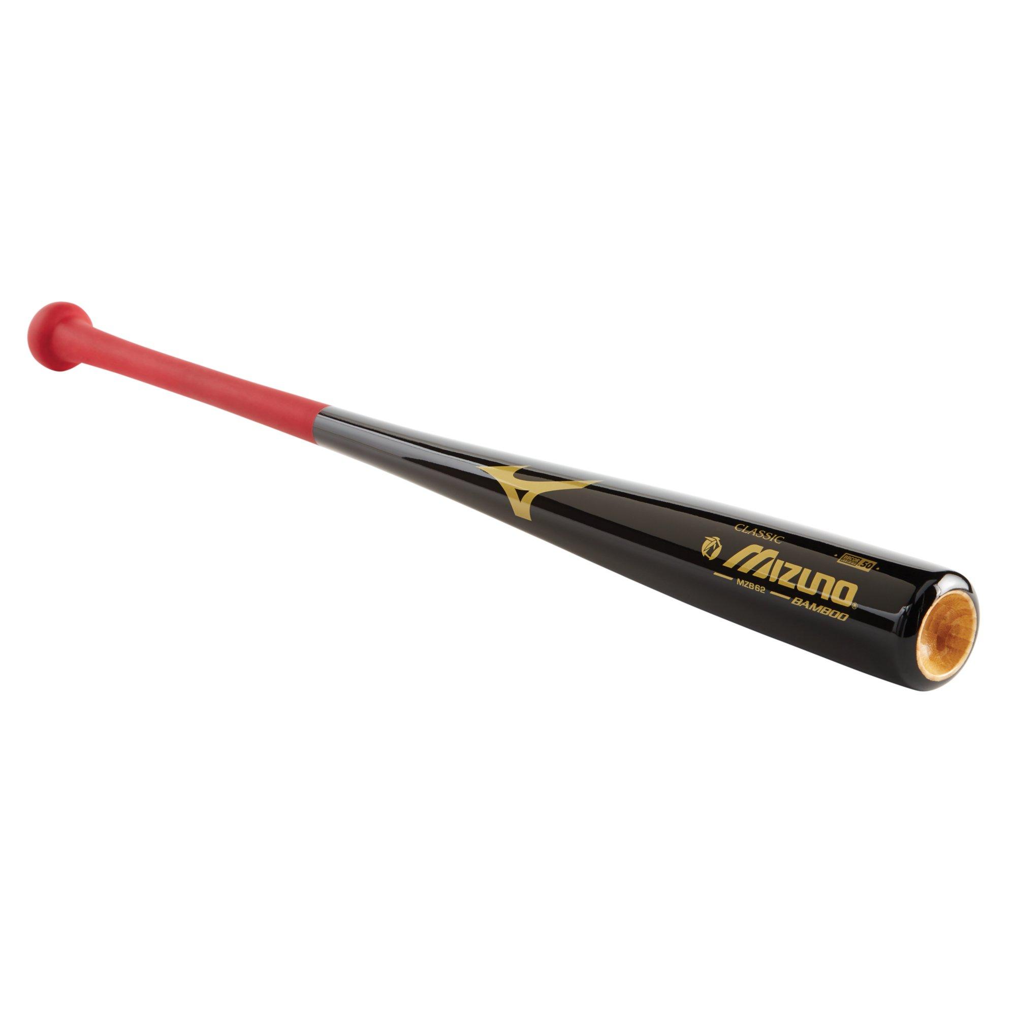 Mizuno MZB 62 Bamboo Classic Wood Baseball Bat - BLACK/RED Thumbnail View 1